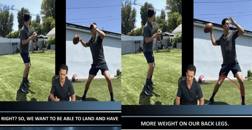 Quarterback coaching how to use the hips