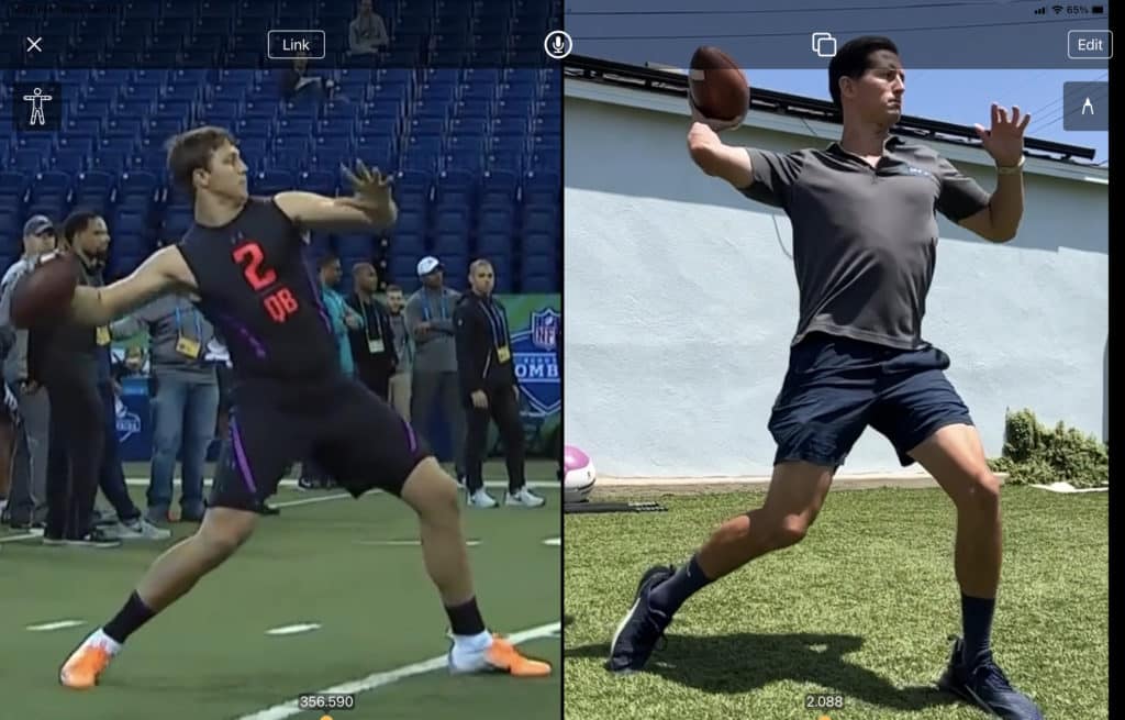 Throwing a Football: Feet Shoulder Width Apart